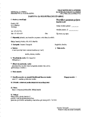 Zahteva za registracijo znamke - S tem obrazcem prijavitelj pri Uradu Republike Slovenije za intelektualno lastnino zahteva registracijo blagovne ali storitvene znamke. Gre za obrazec SIPO Z-1, ki je predpisan s Pravilnikom o vsebini prijave znamke.
Vse potrebne informacije v zvezi s prijavo lahko dobite tule (vir: Urad Republike Slovenije za intelektualno lastnino).